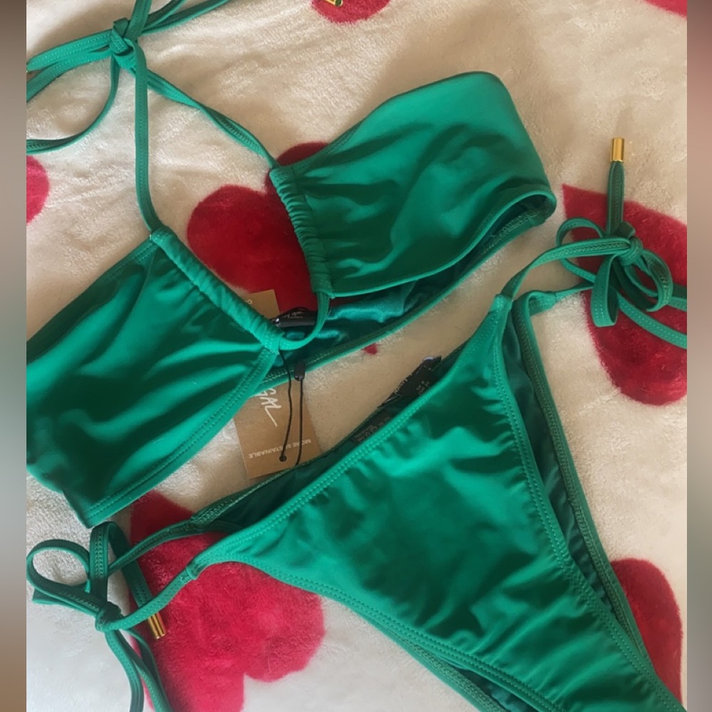 Nasty gal swimsuit emerald green S